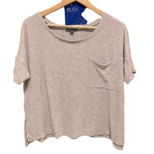 American eagle neutral Beige oversized ribbed to size small